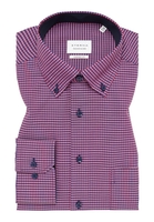 COMFORT FIT Overhemd in sunset red geruit