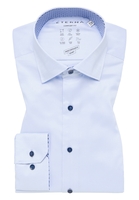 COMFORT FIT Performance Shirt in lyseblå gestructureerd