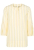 DRIEKWART MOUW BLOUSE 1863 BY ETERNA - PREMIUM GEEL/WIT GESTREEPT