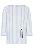 DRIEKWART MOUW BLOUSE 1863 BY ETERNA - PREMIUM POPELINE BLAUW / GEEL