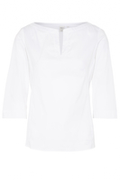 DRIEKWART MOUW BLOUSE 1863 BY ETERNA - PREMIUM SLIM FIT STRETCH WIT