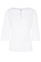 DRIEKWART MOUW BLOUSE 1863 BY ETERNA - PREMIUM SLIM FIT STRETCH WIT