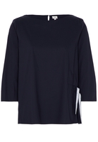 DRIEKWART MOUW BLOUSE 1863 BY ETERNA - PREMIUM STRETCH MARINEBLAUW UNI