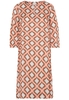 DRIEKWART MOUW BLOUSEJURK 1863 BY ETERNA - PREMIUM ORANJE / KAKI / WIT