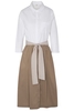 DRIEKWART MOUW BLOUSEJURK 1863 BY ETERNA - PREMIUM STRETCH BEIGE / WIT