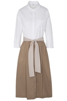 DRIEKWART MOUW BLOUSEJURK 1863 BY ETERNA - PREMIUM STRETCH BEIGE / WIT