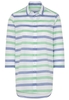 ETERNA DRIEKWART MOUW BLOUSE MODERN CLASSIC GROEN / WIT GESTREEPT