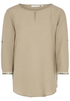 ETERNA DRIEKWART MOUW BLOUSE MODERN CLASSIC BEIGE UNI