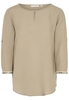 ETERNA DRIEKWART MOUW BLOUSE MODERN CLASSIC BEIGE UNI