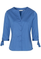 ETERNA DRIEKWART MOUW BLOUSE MODERN CLASSIC BLAUW UNI