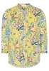 ETERNA DRIEKWART MOUW BLOUSE MODERN CLASSIC GEEL / BLAUW / ROZE PRINT
