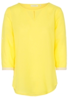 ETERNA DRIEKWART MOUW BLOUSE MODERN CLASSIC GEEL UNI