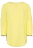 ETERNA DRIEKWART MOUW BLOUSE MODERN CLASSIC GEEL UNI
