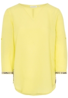 ETERNA DRIEKWART MOUW BLOUSE MODERN CLASSIC GEEL UNI