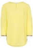 ETERNA DRIEKWART MOUW BLOUSE MODERN CLASSIC GEEL UNI