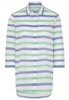 ETERNA DRIEKWART MOUW BLOUSE MODERN CLASSIC GROEN / WIT GESTREEPT