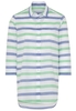 ETERNA DRIEKWART MOUW BLOUSE MODERN CLASSIC GROEN / WIT GESTREEPT