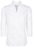 ETERNA DRIEKWART MOUW BLOUSE MODERN CLASSIC JAQUARD WIT MET RELIËF