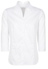 ETERNA DRIEKWART MOUW BLOUSE MODERN CLASSIC JAQUARD WIT MET RELIËF