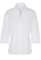 ETERNA DRIEKWART MOUW BLOUSE MODERN CLASSIC JAQUARD WIT MET RELIËF