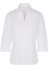 ETERNA DRIEKWART MOUW BLOUSE MODERN CLASSIC JAQUARD WIT MET RELIËF