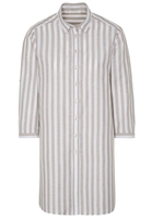 ETERNA DRIEKWART MOUW BLOUSE MODERN CLASSIC KAKI / WIT GESTREEPT