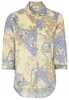 ETERNA DRIEKWART MOUW BLOUSE MODERN CLASSIC KLEURRIJK PRINT
