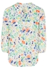 ETERNA DRIEKWART MOUW BLOUSE MODERN CLASSIC KLEURRIJK PRINT
