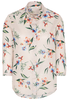 ETERNA DRIEKWART MOUW BLOUSE MODERN CLASSIC KLEURRIJK PRINT