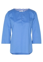 ETERNA DRIEKWART MOUW BLOUSE MODERN CLASSIC KONINGSBLAUW UNI