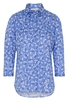 ETERNA DRIEKWART MOUW BLOUSE MODERN CLASSIC LICHTBLAUW PRINT