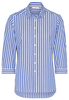 ETERNA DRIEKWART MOUW BLOUSE MODERN CLASSIC POPELINE BLAUW/WIT