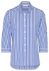 ETERNA DRIEKWART MOUW BLOUSE MODERN CLASSIC POPELINE BLAUW/WIT