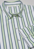 ETERNA DRIEKWART MOUW BLOUSE MODERN CLASSIC POPELINE GROEN/BLAUW
