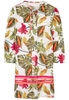 ETERNA DRIEKWART MOUW BLOUSE MODERN CLASSIC POPELINE GROEN/WIT PRINT