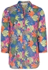 ETERNA DRIEKWART MOUW BLOUSE MODERN CLASSIC POPELINE KLEURRIJK PRINT