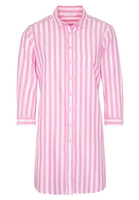 ETERNA DRIEKWART MOUW BLOUSE MODERN CLASSIC ROZE / WIT GESTREEPT