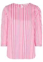 ETERNA DRIEKWART MOUW BLOUSE MODERN CLASSIC ROZE / WIT GESTREEPT