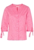ETERNA DRIEKWART MOUW BLOUSE MODERN CLASSIC ROZE / WIT PRINT