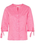 ETERNA DRIEKWART MOUW BLOUSE MODERN CLASSIC ROZE / WIT PRINT