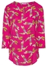 ETERNA DRIEKWART MOUW BLOUSE MODERN CLASSIC ROZE PRINT