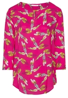 ETERNA DRIEKWART MOUW BLOUSE MODERN CLASSIC ROZE PRINT