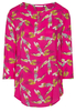 ETERNA DRIEKWART MOUW BLOUSE MODERN CLASSIC ROZE PRINT