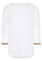ETERNA DRIEKWART MOUW BLOUSE MODERN CLASSIC WIT UNI