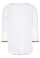 ETERNA DRIEKWART MOUW BLOUSE MODERN CLASSIC WIT UNI