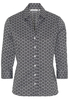 ETERNA DRIEKWART MOUW BLOUSE MODERN CLASSIC ZWART / WIT PRINT