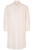 ETERNA DRIEKWART MOUW BLOUSEJURK MODERN CLASSIC BEIGE / WIT GESTREEPT