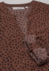 ETERNA DRIEKWART MOUW BLOUSEJURK MODERN CLASSIC BRUIN PRINT