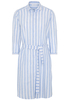 ETERNA DRIEKWART MOUW BLOUSEJURK MODERN CLASSIC LICHT BLAUW / WIT
