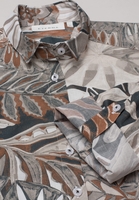 ETERNA DRIEKWART MOUW BLOUSEJURK MODERN CLASSIC POPELINE BEIGE / BRUIN